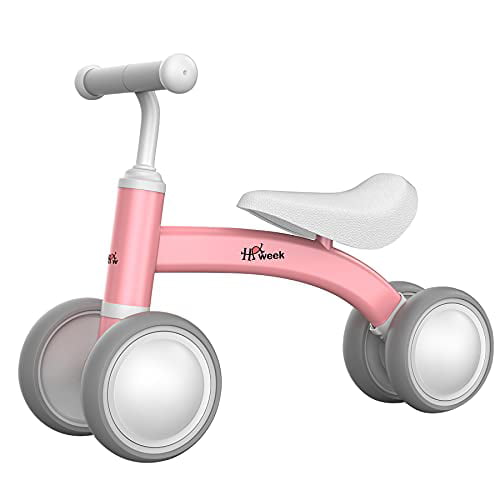 Green KORIMEFA Baby Balance Bikes Bicycle Kids Toys Infant Walker No Pedal 4 Wheels for Boys Girls 10-36 Months Babys First Birthday Gift in 2021 